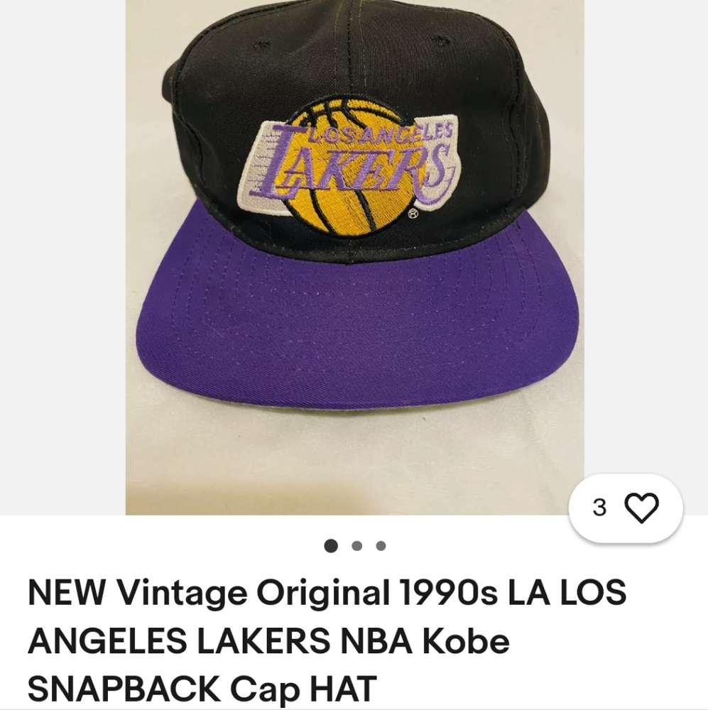 Los Angeles Lakers Black and Purple Kobe Snapback Cap